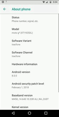 Moto G6 About